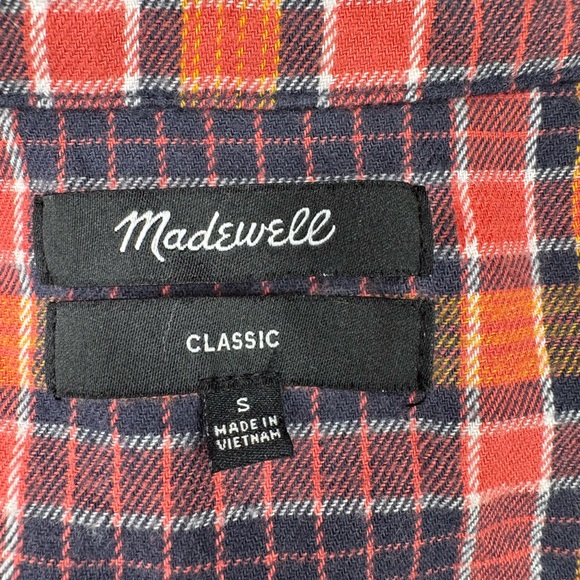 Madewell Flannel Classic Ex-Boyfriend Shirt S Edith Plaid Button - Picture 7 of 9